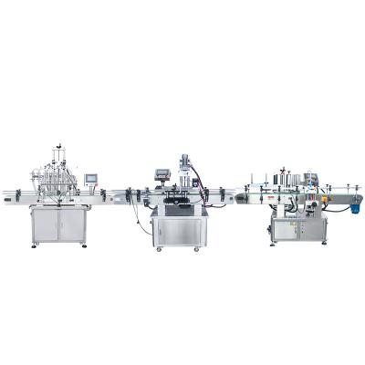 China Automatic 6 Head Food Filling Machine Round Bottle Labeling Machine Capping Machine for sale