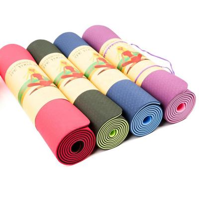 China Yoga Eco Mat Fold Bodybuilding Fitness Home Exercise Band Yoga Mat for sale