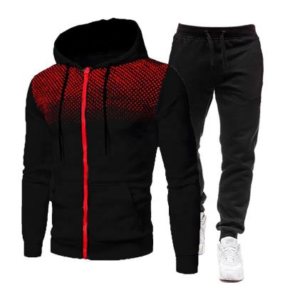 China 2021 drop equipment breathable gym fitted pocket tracksuit zipper hoodie tracksuit for men for sale