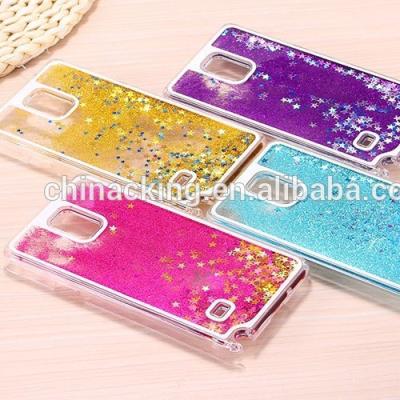 China Protection and Decoration for Note4 Cute Glitter Sand Star Liquid Case for Samsung Galaxy Note 4 N910 Crystal Clear Phone Back Cover Coque Quicksand for sale