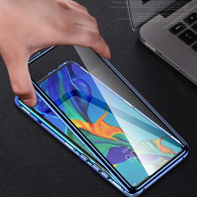 China Protective Magnetic Tempered Glass Case Full Doule Tempered Glass Side Luxury Body For Samsung S10 S20 plus Note 10 Lite pro A51 A71 A31 M31 A11 A50 A70 for sale