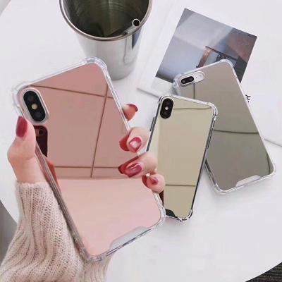 China Mirror Shockproof Shockproof Case For Samsung S8 S9 S10 S20 Plus Lite Note Ultra 8 9 10 Plus Soft TPU Phone Cover for sale