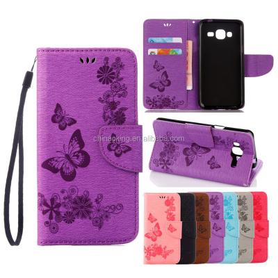 China Wallet Pouch Style PU Leather Case For Samsung Galaxy J3 2016 Case For Samsung Galaxy J3 Case Cover Butterfly Flip Wallet Phone Bag Fundas for sale