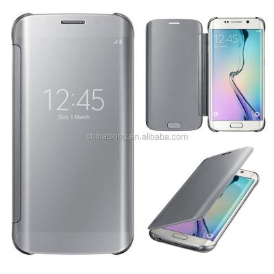 China For Galaxy S6 Flip Mirror Case For Samsung Galaxy S6 Smart View Flip Mirror Case for sale