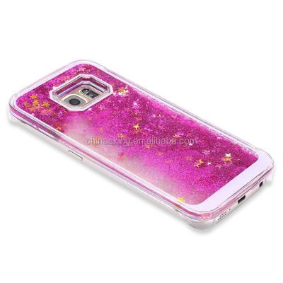 China Protection and Decoration for Samsung Galaxy S6 Edge Cell Phone Back Cover Case Dynamic Liquid Glitter Quicksand Star Phone Case for sale