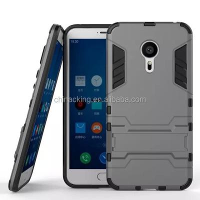 China Dual Layer Hybrid Accessories Hard Back Cover Armor Logo Phone Case For Meizu M3S M5S Mini Meizu U10/U20 Pro 6 Meizu MX5 MX6 Stand Holder Case for sale