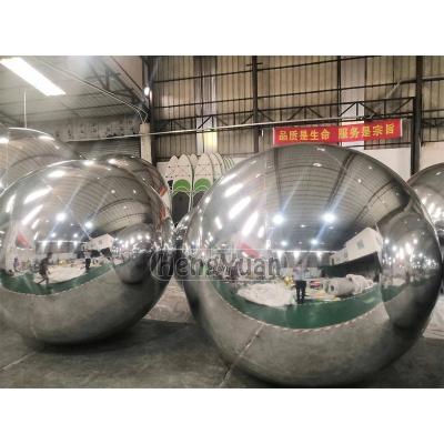 China Rade Hengyuan Exhibition Advertising Inflatable Mirror Ball Inflatable Hanging Mirror Giant Sphere For Decoration Sealed Gold/Silver Ball for sale