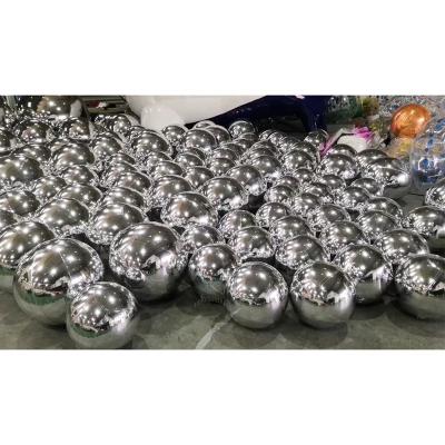 China Rade Exhibition Hengyuan Giant Hanging Inflatable Gold/Silver Mirror Ball Mirror Ball Mirror Sphere For Decoration for sale