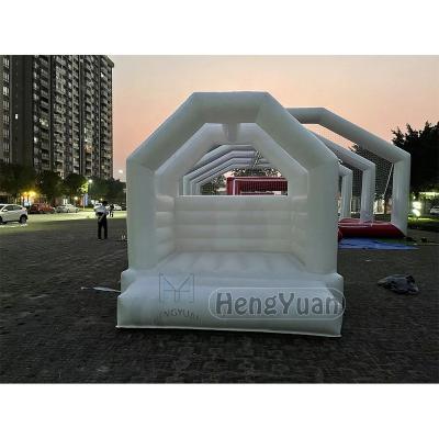 China NEW PVC Hengyuan Style 10ft Inflatable Wedding Bouncer Jumping Castle White Bouncy Small Size for sale