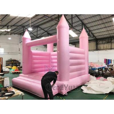 China PVC Hengyuan Pink Wedding Bouncy Castle Bouncer Jumping Castle Bounce House For Sale for sale