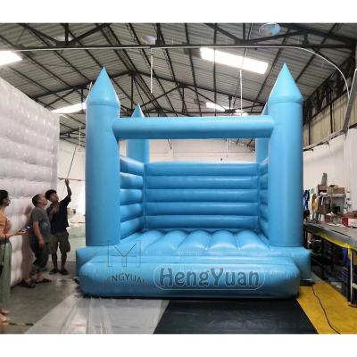 China PVC Hengyuan Inflatable Blue Bounce House Kids Bouncer Commercial Inflatable Wedding Jumping Inflatable Party Castle For Party Event for sale