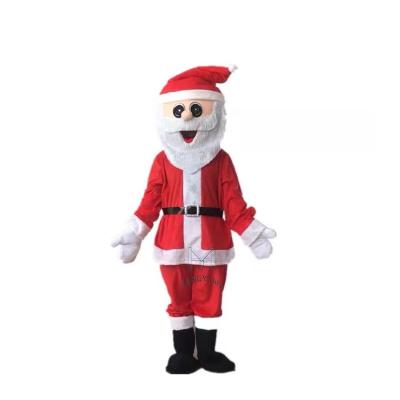 China Adult Cotton Santa Claus Costume For Party Hengyuan Christmas Man Plush Toy Cosplay for sale