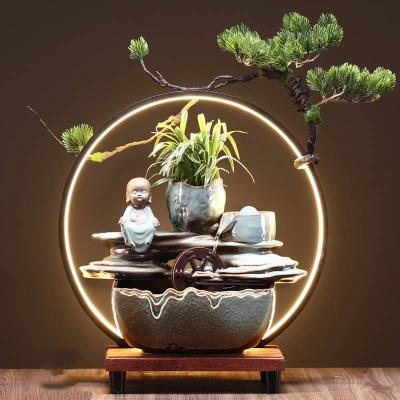 China Traditional Every Dog Has Its Day Water Flowing Ornaments Fountain Creative Living Room Desktop Decoration for sale