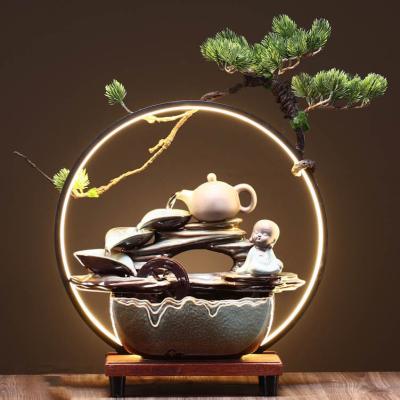 China Traditional more fortune and wealth water flow ornaments water fountain creative home office decoration for sale