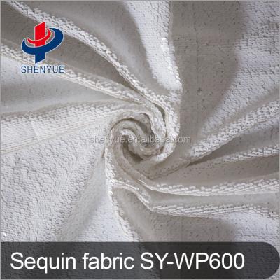 China Abrasion Resistance Sequin Fabric SY-WP600 (White Satin) for sale