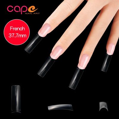 China 2022 Hot Selling New Design Knail Product Extra Long Thin Straight French Nails 37.7mm Artificial Nails for sale