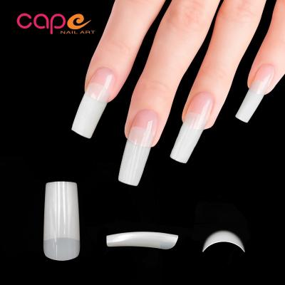 China 2019 ABS Material Perfect Square Fake French Acrylic Empty Nails for sale