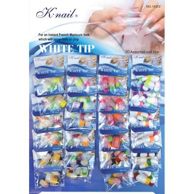 China Easy Apply G.Nail New Style 24 Packs Mixed French Manicures With Colored Print for sale