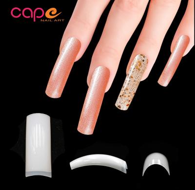 China Knail Curve Design Cover C Half Long Coffin High Quality Crescent Square Fake Nails 10 Sizes For Living Room for sale