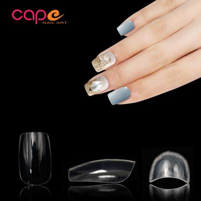 China High Quality Design Knail Transparent Short Square Fake Nails For Nail Salon 12 Size 500pcs Packed By Box for sale