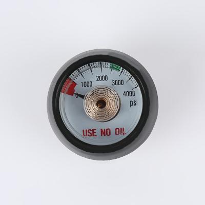 China Stainless Steel Case Interna 0-4000Psi Brass Oxygen Pressure Gauge for sale