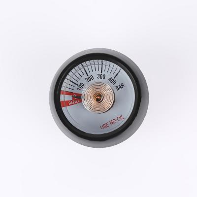 China Stainless Steel Case Interna 400bar Brass Oxygen Pressure Gauge for sale