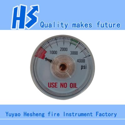 China Stainless Steel Case Interna 0-4000Psi Oxygen Pressure Gauge Brass High Pressure Gauge for sale