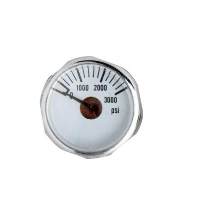 China Chrome Plated 0-3000Psi Brass High Quality Various Types Customized Dial 1inch 25mm Mini Pressure Gauge for sale