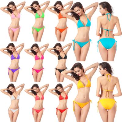 China Factory Wholesale Hot Breathable Multicolor Lace Up Quality Sexy Girl Beachwear Nice Shinny Spangly Sequin Swimwear Women Bikini Swimwear for sale