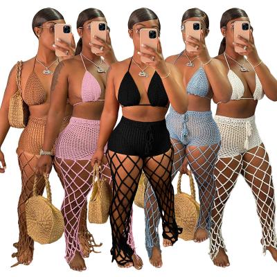 China 2023 New Arrival Summer QUICK DRY Women Fashion Two Piece Set Women Clothing Sexy Bra Set Sock Net Beachwear Two Pieces for sale