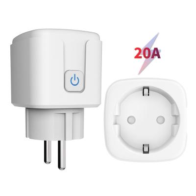 China Smart Plug Voice Control SIXWGH Tuya Socket 20A WIFI Outlet Power Monitoring Countdown Function Support Google Home EU,Alice,Aleax for sale