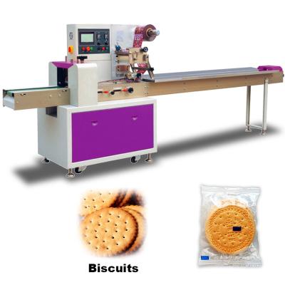 China Beverage Biscuit Snack Tableware Horizontal Disposable Tableware Pillow Bag Flow Packaging Machine for sale