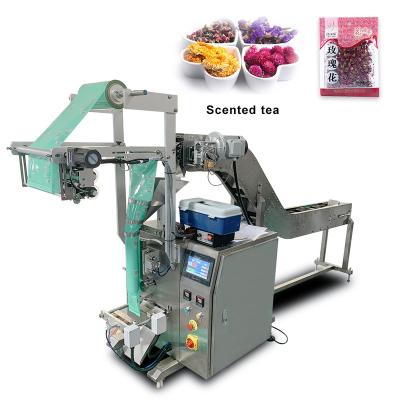 China Food Blossom Tea Potato Chips Pouch Green Beans Granule Small Snacks Semi-automatic Packaging Machine for sale