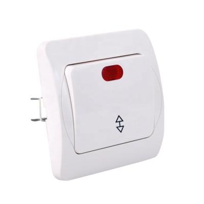 China ABS 1 Gang 2 Way Wall Switch With Light / Switch With Light Mounted Type Wall Switch for sale