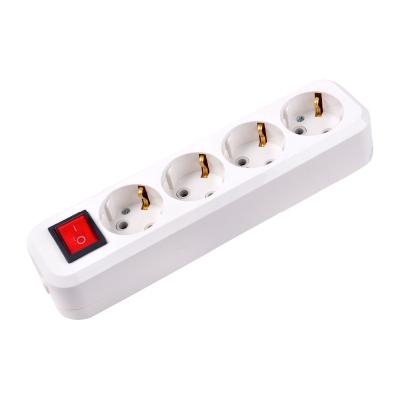 China European Residential / General Purpose 4 Gang Extension Socket With Electrical Switch 4 Gang Power Strip for sale