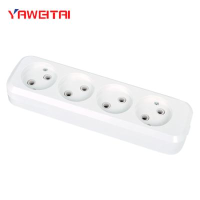 China Residential/Multipurpose Russia/European style extension socket 4 strip 2P extension socket/ABS material for sale