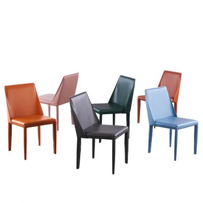 China MODERN Dining Chairs Orange Style Home Furniture Leather Chair Hotel Event Restaurant Modern Dining Table Chairs for sale