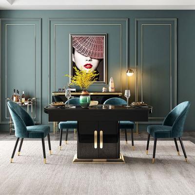 China Modern Dining Table (Others New Design) 2022 Adjustable Sets Table Top Adjustable Glass Costom Dining Chair for sale