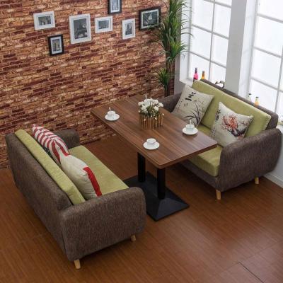 China Stable Italian Industrial Style Commercial Furniture Dining Sofa Western Cafe Table And Chair Set For Restaurant for sale