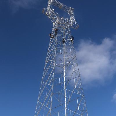 China Main Angle Power Transmission Tower Type Q355 / Q255 Steel Cat Tower Steel Transmission Line for sale