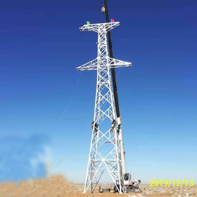 China Electric Power Transmission Electricity Galvanized Steel Angel Lattice Steel Power Transmission Tower for sale