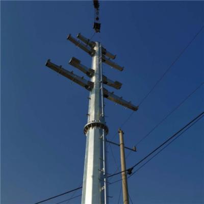 China Q355 / Q255 Steel Power Transmission Tower High Quality Steel Galvanized Steel Pipe Tubular Tower for sale