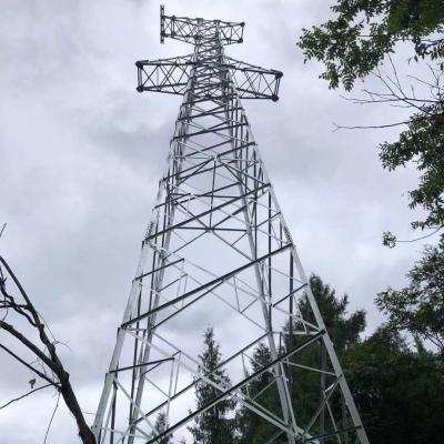 China Electric Power Transmission Line 110kv Galvanized Steel Lattice Transmission Electric Power Distribution Tower for sale