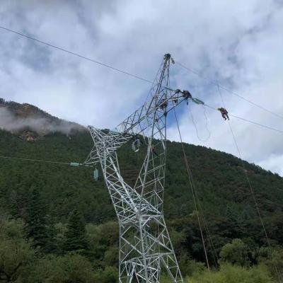 China Electric Power Tower Transmission China Direct Hot Dip Galvanized Angle Steel 110KV Transmission Line for sale