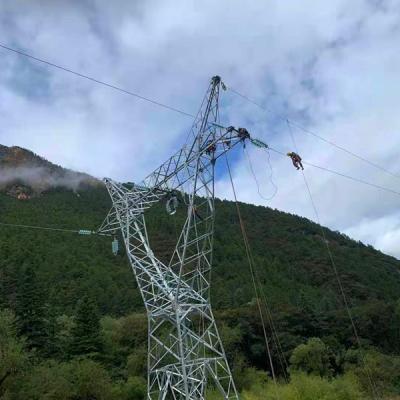 China Angular Electric Power Transmission 110kv Electric Power Transmission Line Steel Tower Lattice Tower for sale