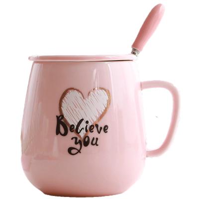 China Wholesale Stocked School Drinkware Mug With Print Design Your Own Valentine's Day Coffee Cup Mug For Wife Girls Gifts for sale