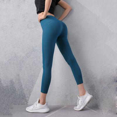 China Breathable Custom Quick Dry high waisted hip lift black leggings gym sports tight women running for sale