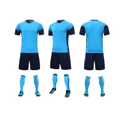 China Custom sublimated uniform training sets men kids soccer singlet plain soccer jersey football uniform for sale