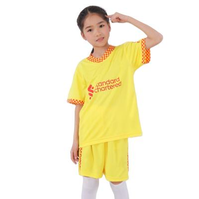 China Sets Custom High Quality Quick Dry Kids Soccer Jerseys Football Kits Wear for sale