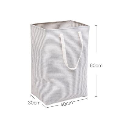 China Contemporary Hot Sales Polyester Foldable Laundry Basket Gray Waterproof Laundry Bag for sale